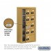 Salsbury Cell Phone Storage Locker - with Front Access Panel - 5 Door High Unit (5 Inch Deep Compartments) - 8 A Doors (7 usable) and 1 B Door - Gold - Surface Mounted - Resettable Combination Locks